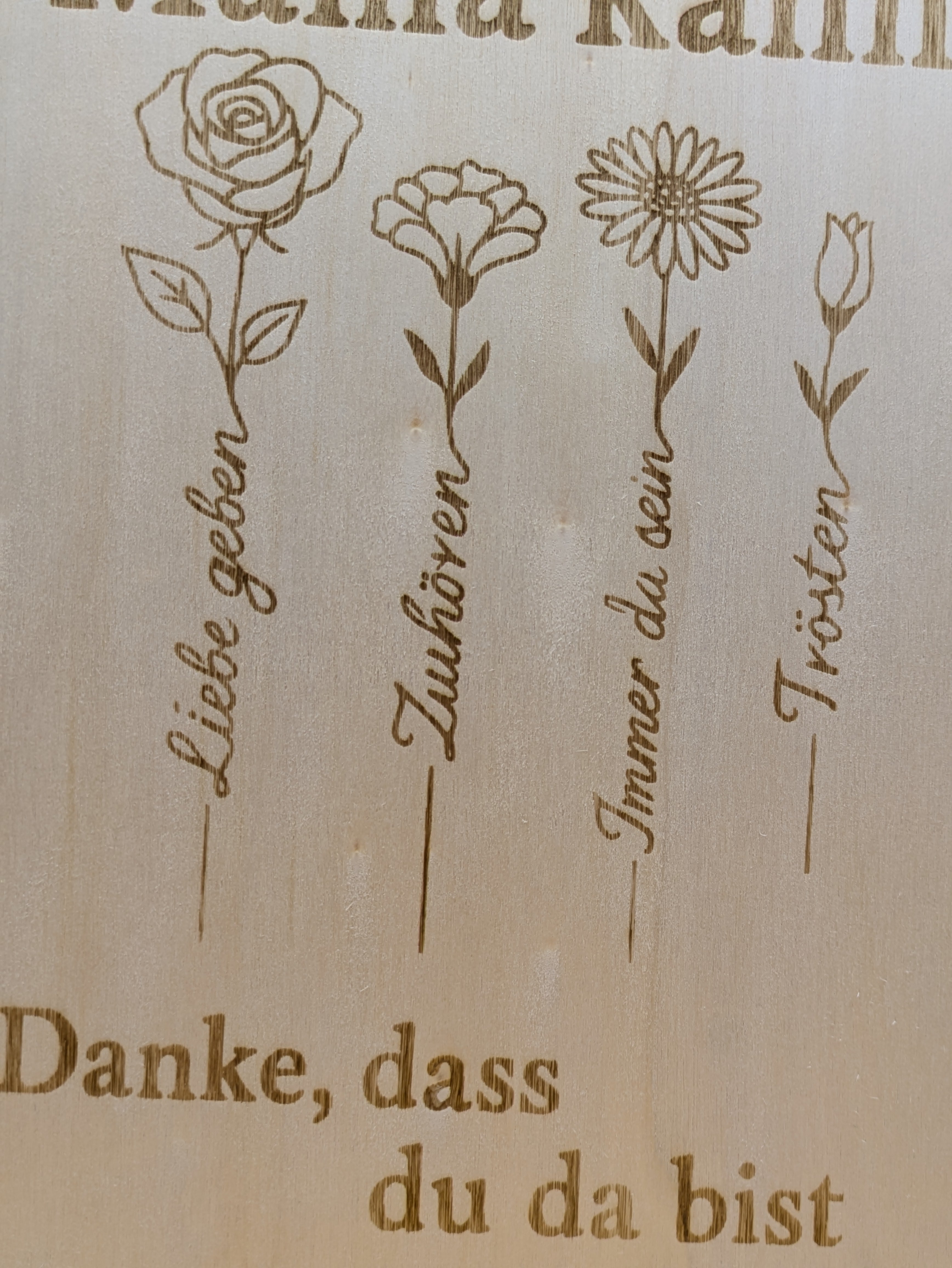 Holzschild „Mama kann“