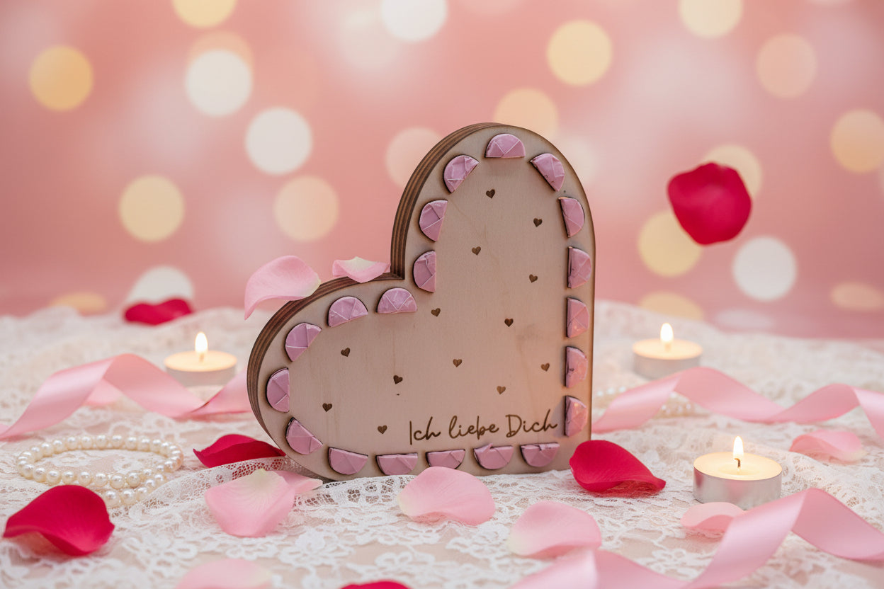 Herz-Schokoladenhalter „Ich liebe Dich“