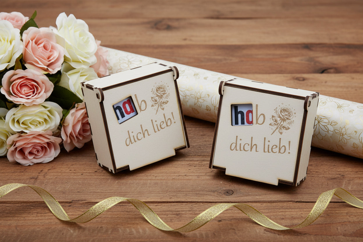 Geschenkbox mit Hanuta – „Hab dich lieb“