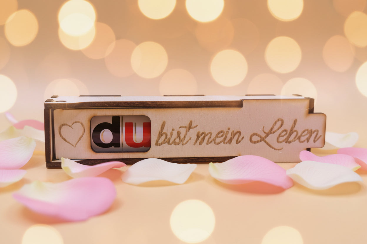 Geschenkbox mit Gravur Du & Ich/ Du bist mein Leben